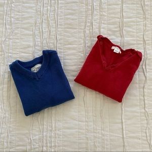 NEW V-neck sweaters x2 baby 18 mo